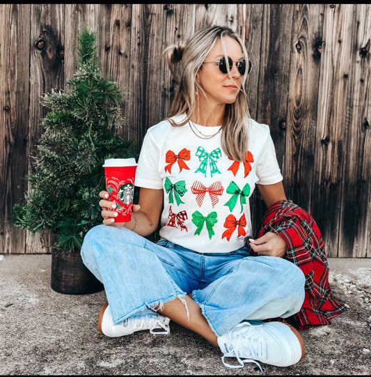 Christmas Bow Tee