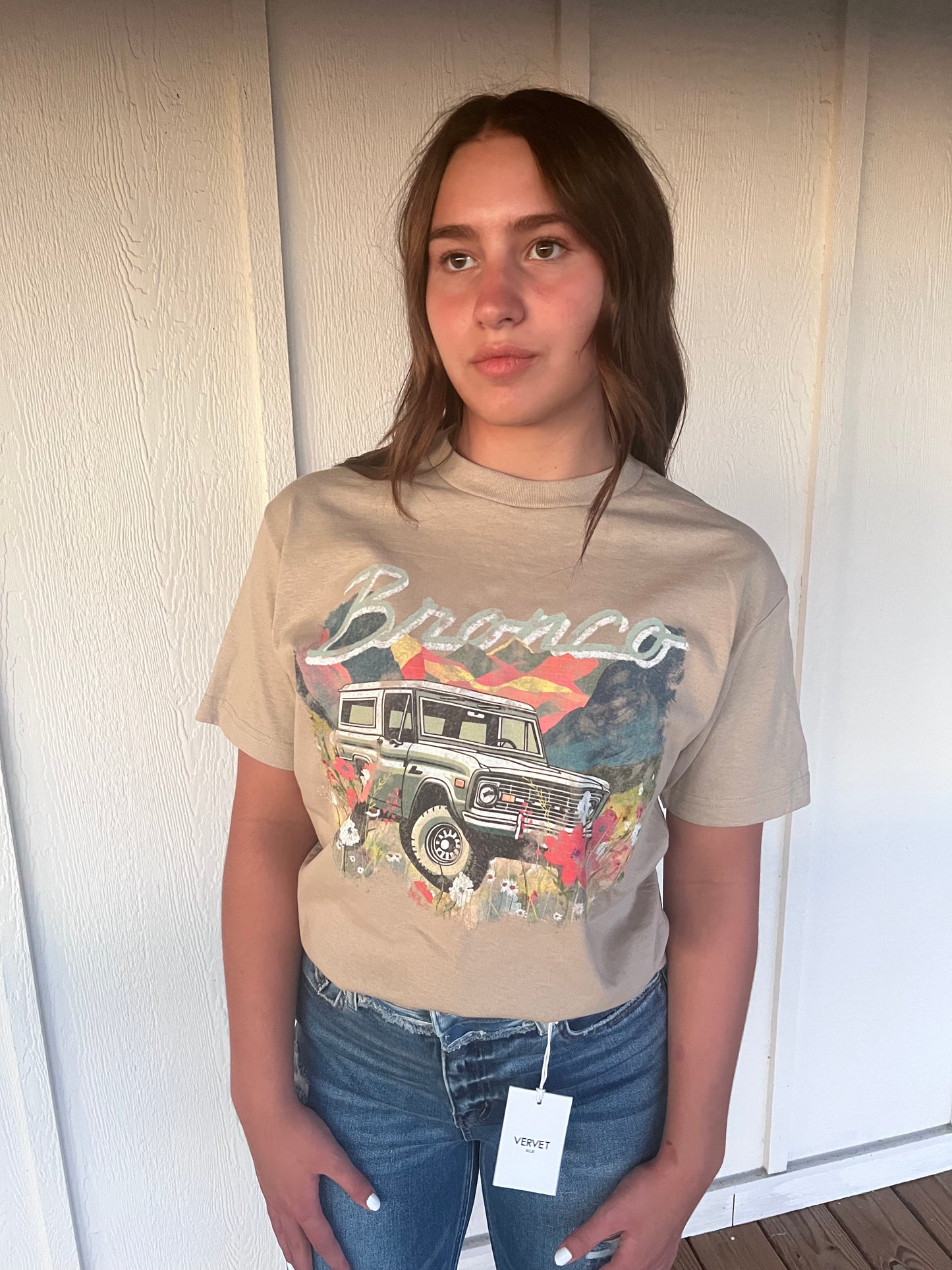 Floral bronco Tee