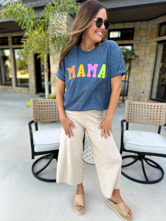 Mama block tee